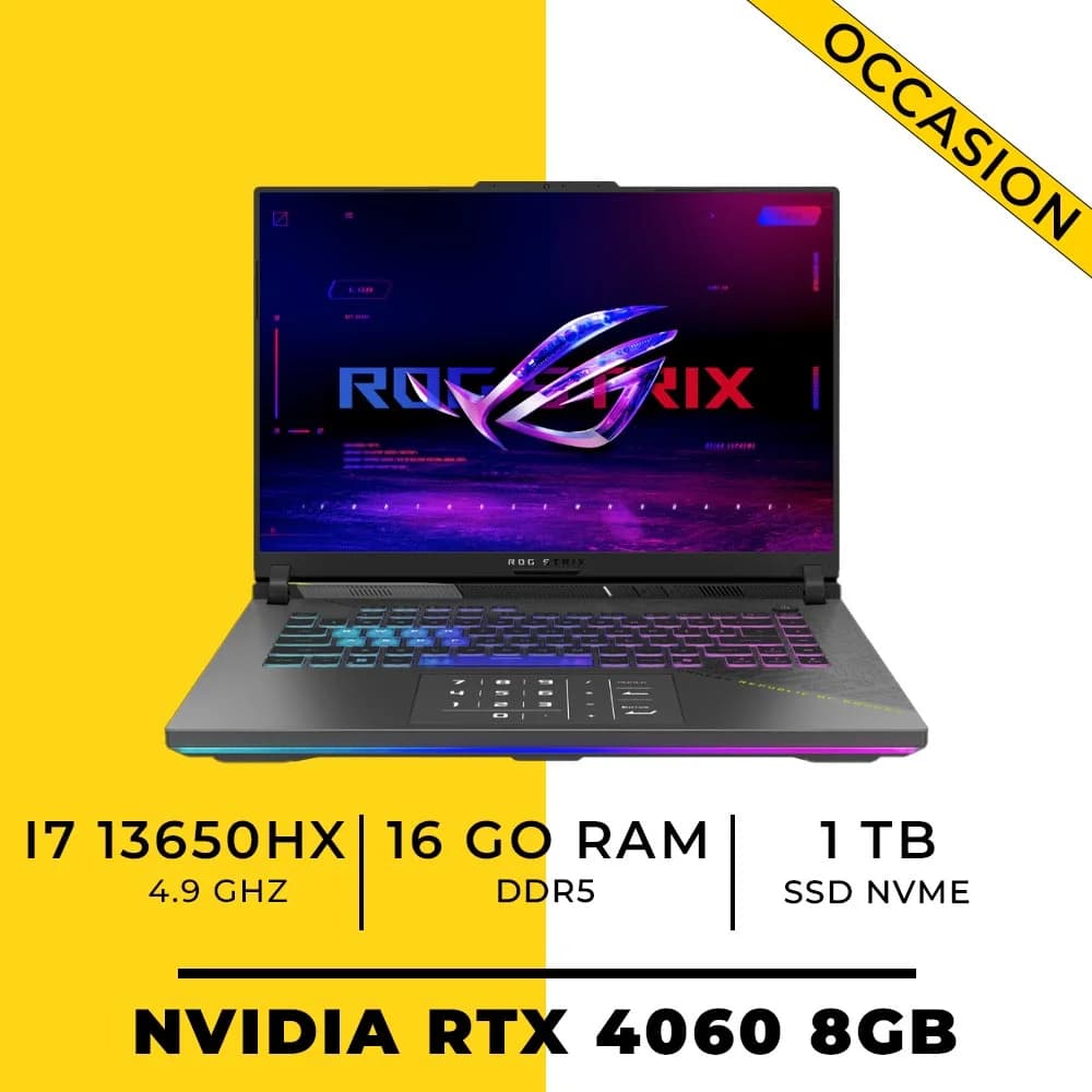 Asus ROG STRIX G16i7-13650HX/16GB/1TB SSD/RTX 4060 8Go