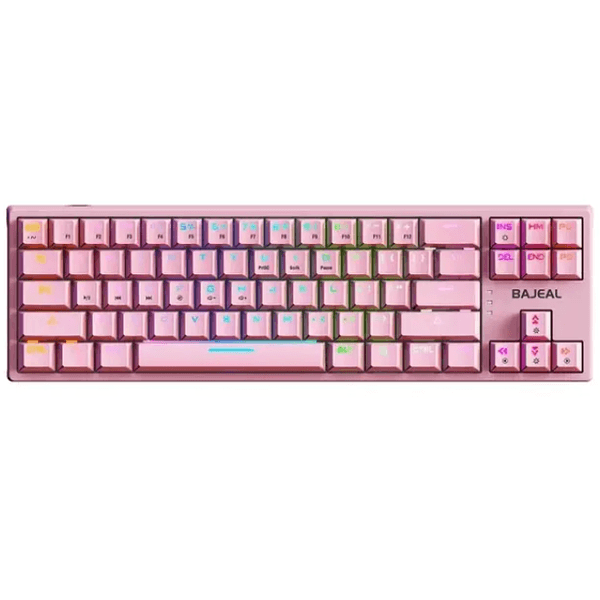 BAJEAL| Rose | Mécanique Gaming Keyboard | Bleu Switch | k71 | TKL Type C | For Pc Gaming – Mac – Console | 🎉Promo | Rose