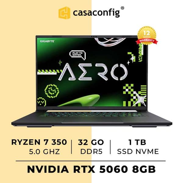 GIGABYTE AERO X16 EG61H| RYZEN AI 7 350 | 32GB DDR5 | 1TB| RTX 5060 8GB|`QHD+ 165HZ