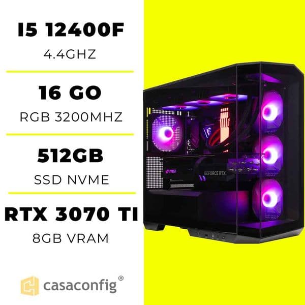 PC Gamer intel i5 12400f/16GB/960GB SSD| RTX 3070 TI 8GB
