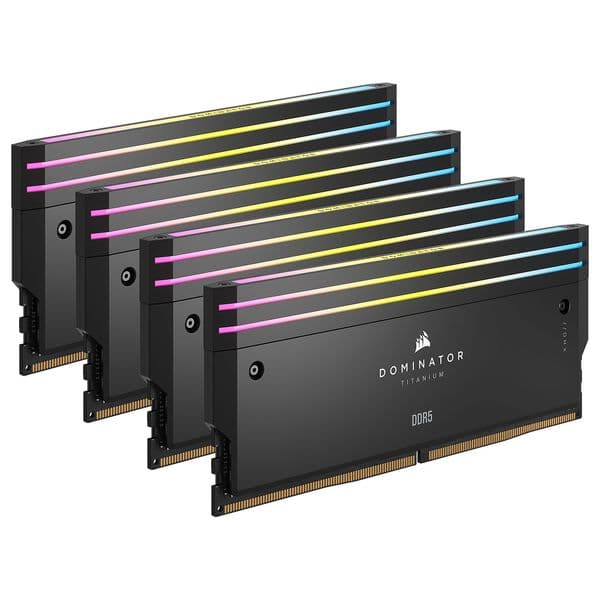 Corsair Dominator Titanium DDR5 RGB 64 Go (4 x 16 Go) 6000 MHz CL36 – Noir