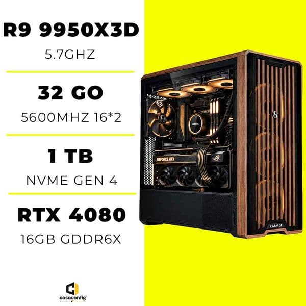 PC Gamer Ryzen 9 9950x3d/32GB/1tb ssd/RTX 4080 16GB