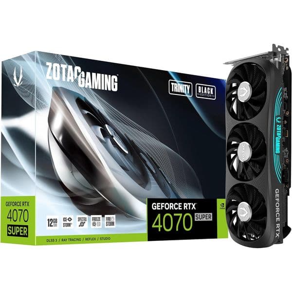 ZOTAC Gaming GeForce RTX 4070 Super Trinity Black Edion DLSS 3 12GB GDDR6X