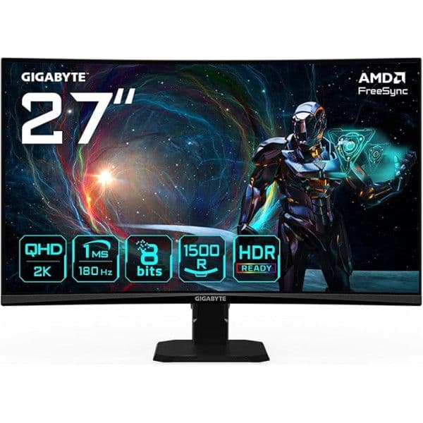 GIGABYTE GS27QCA 27″ 180Hz 1ms 2K Curved