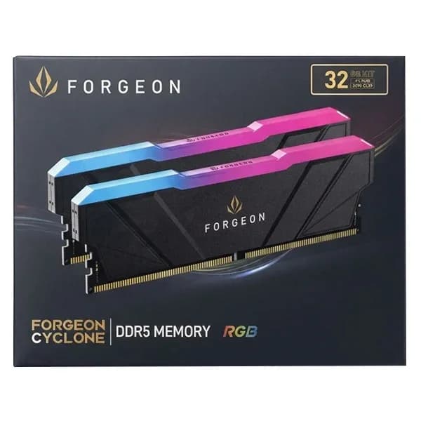 Forgeon Cyclone PRO RGB 32 Go (2×16 Go) DDR5 6000 MHz CL30