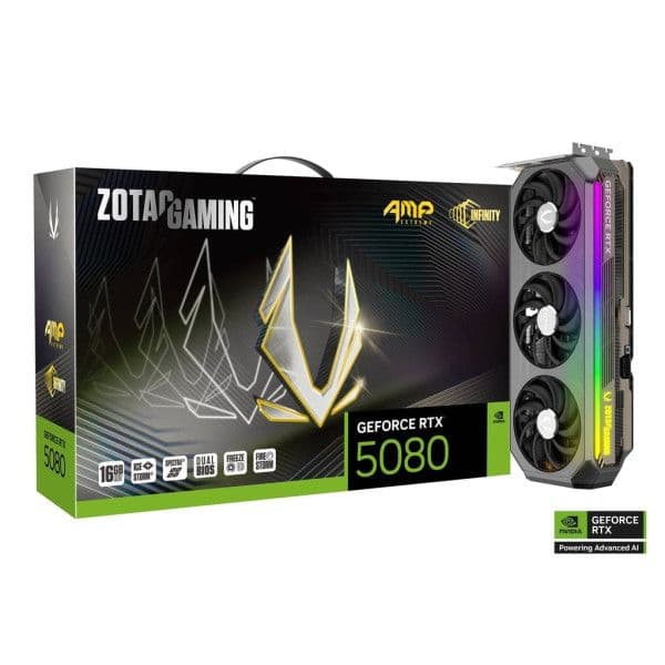 ZOTAC GAMING GeForce RTX 5080 AMP EXTREME INFINITY 16Go (BULK)